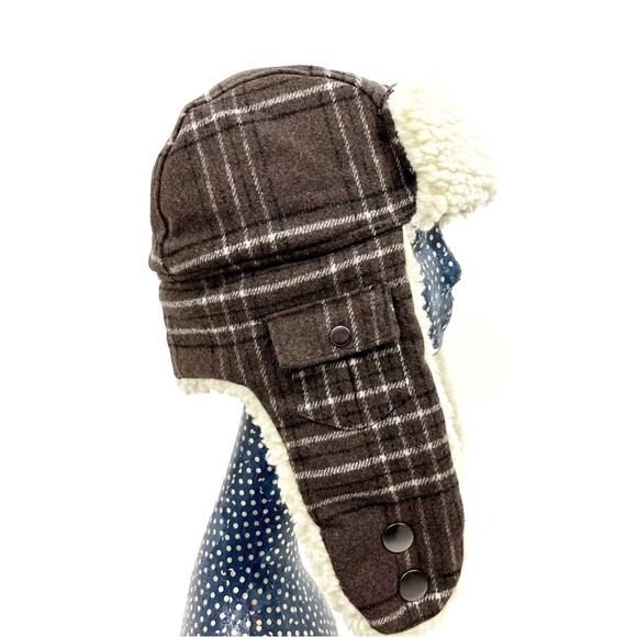 Stetson Mens Plaid Sherpa Hat Trapper Ushanka Winter Large - Picture 1 of 11